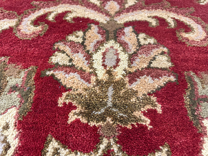 8’ Diameter Hand-Knotted Wool Indian Round Oriental Rug - 8x8 Handmade Carpet