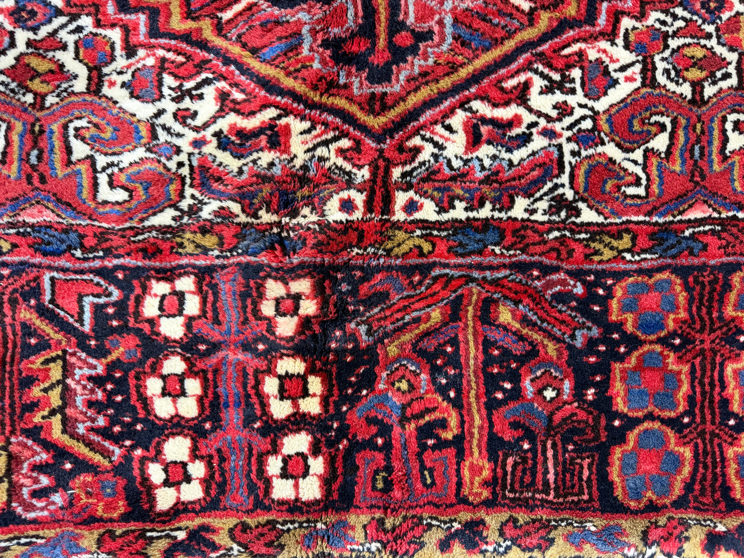 Hand-Knotted Persian Heriz Rug - 10’2”x12’11”
