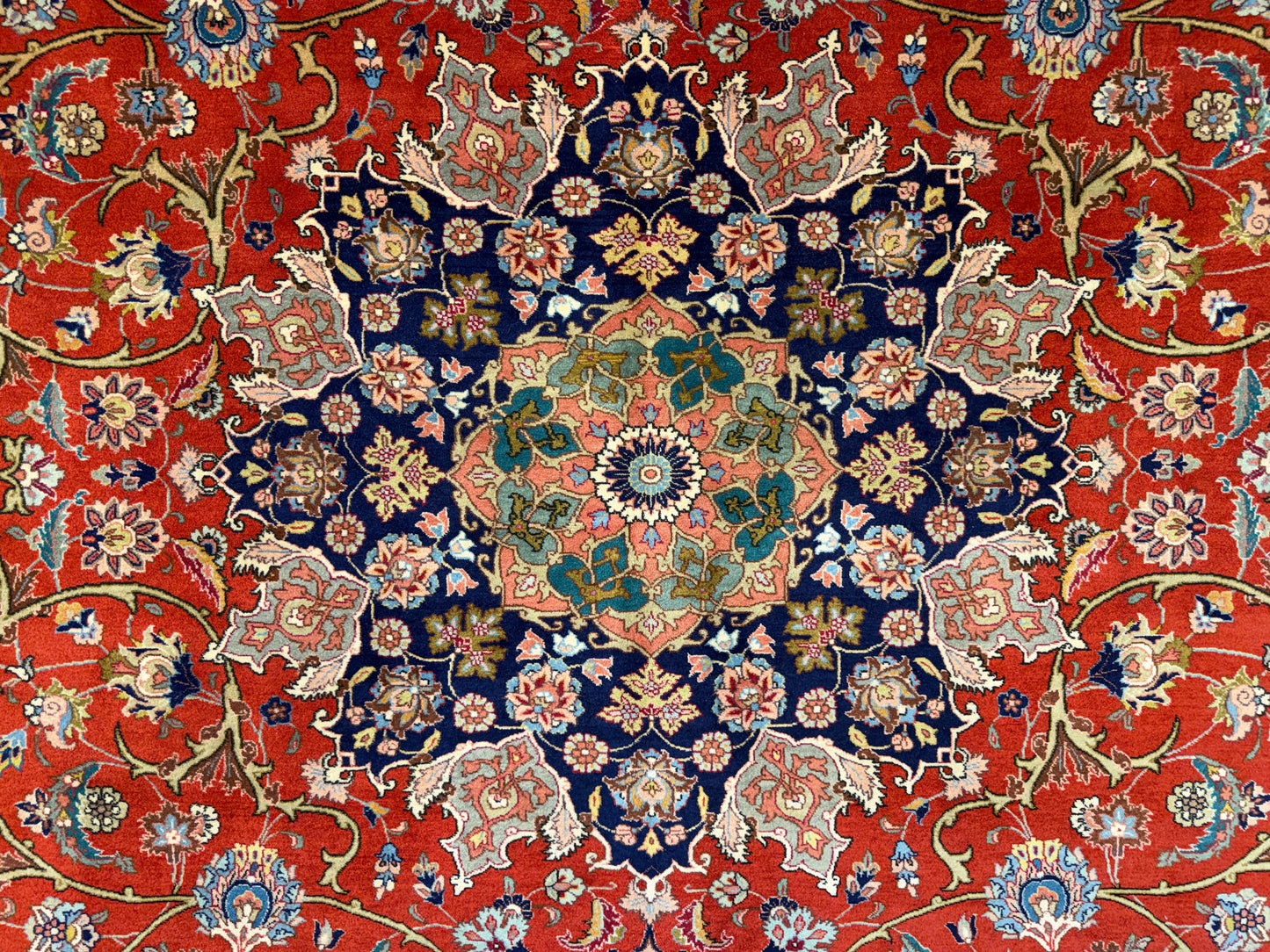 Hand-Knotted Persian Tabriz Rug - 9’9”x12’7”