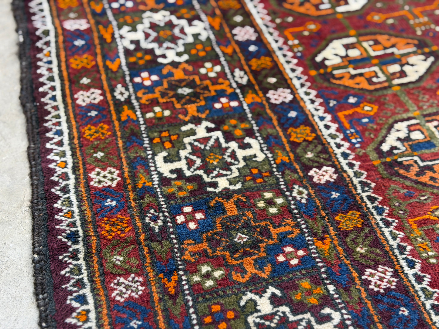 Hand-Knotted Persian Baluchi Rug - 3’10”x7’3”
