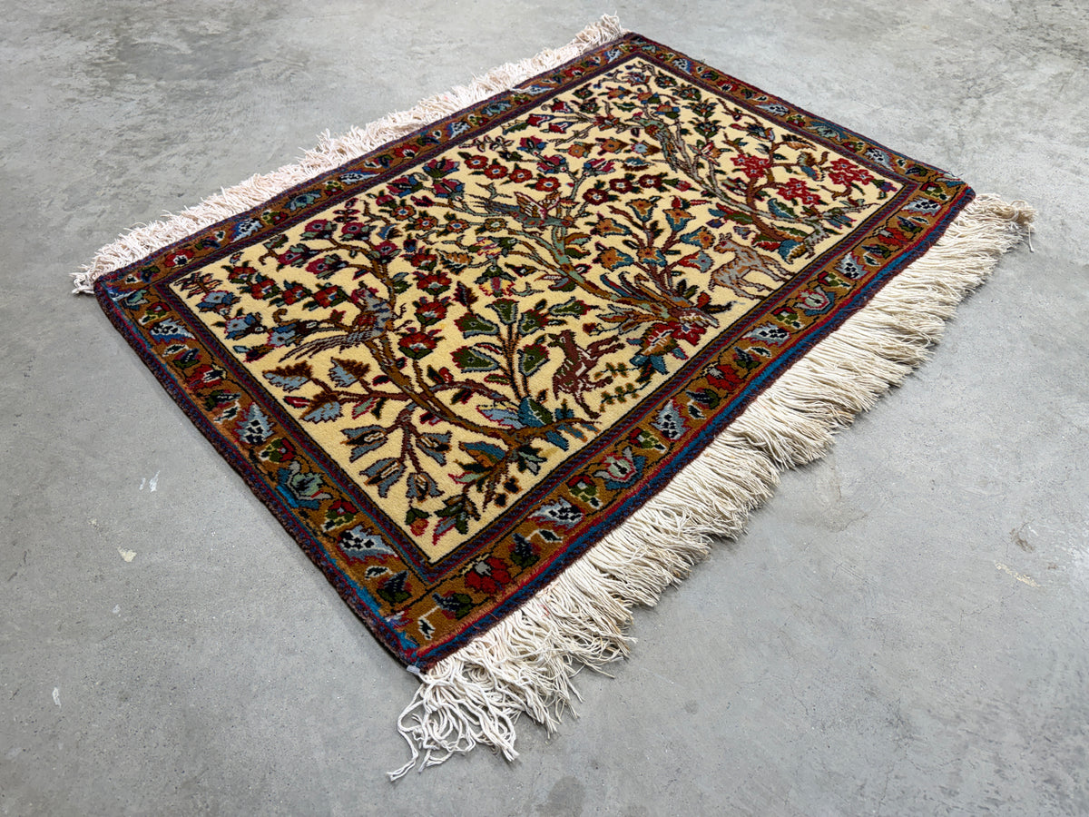Hand-Knotted Persian Tabriz Rug - 2’x3’