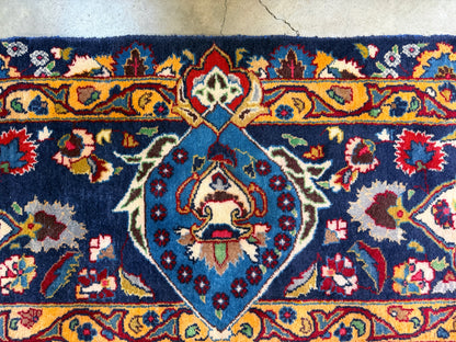 9’9”x13’1” Hand-Knotted Persian Kashmar Pictorial Area Rug