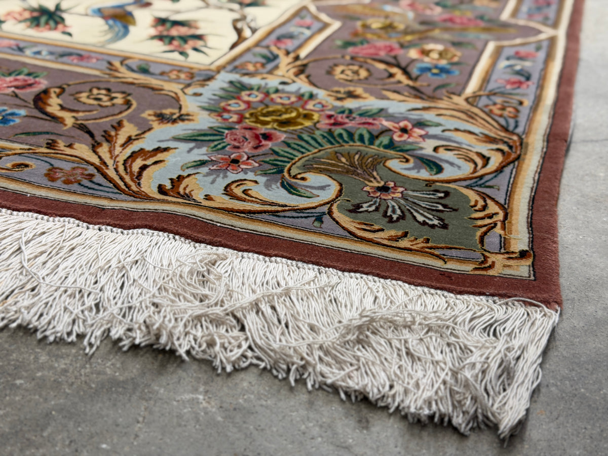 Hand-Knotted 80 Raj Persian Tabriz Rug - 6'9"x9'10"