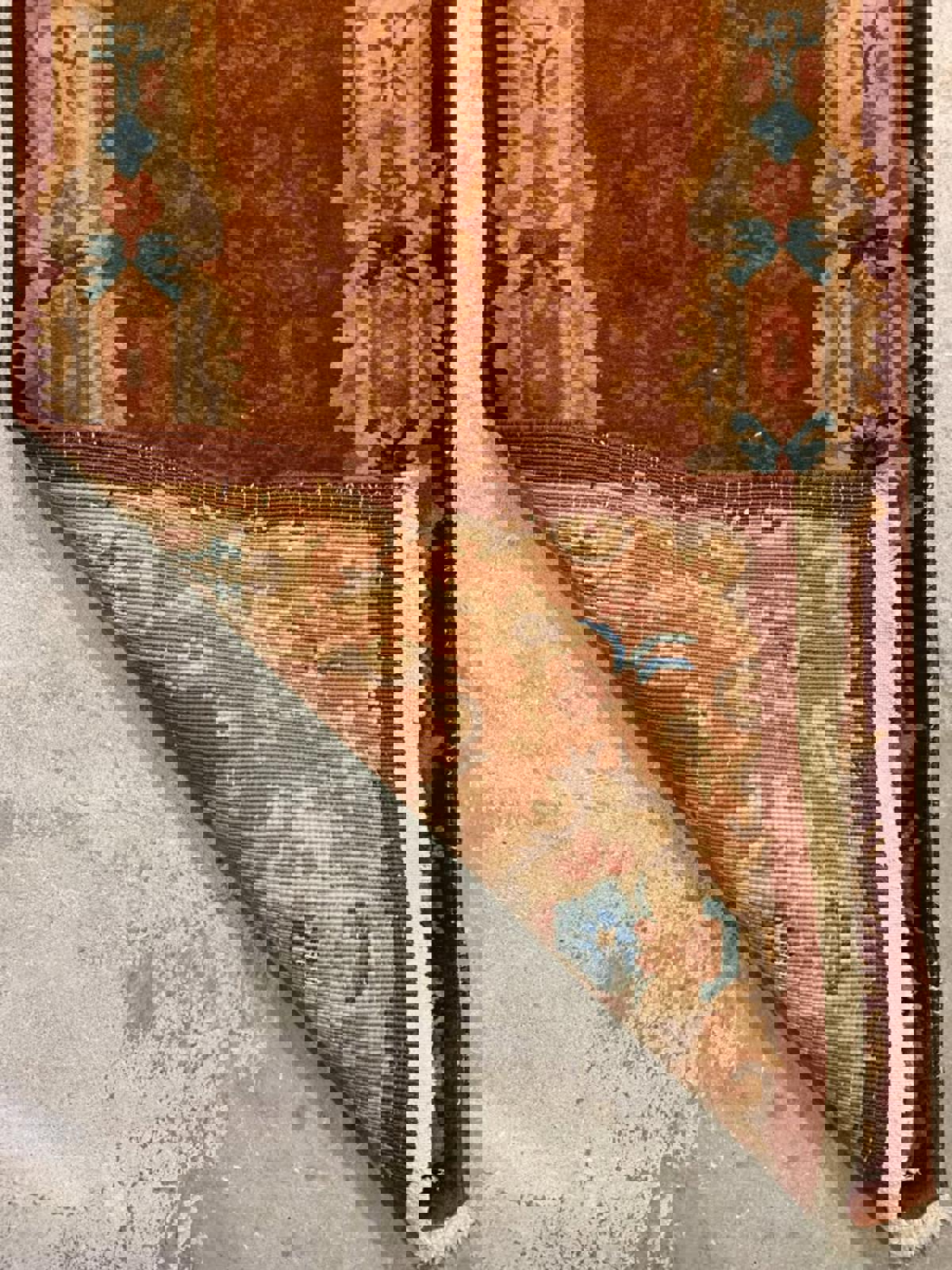 2'x4' Antique Handmade 100% Wool Rug