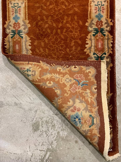 2'x4' Antique Handmade 100% Wool Rug