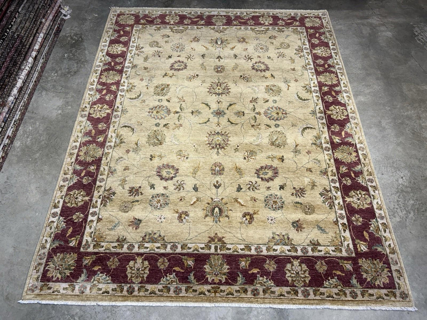 8’x10’ Hand-Knotted Wool Pishawar All-over Area Rug