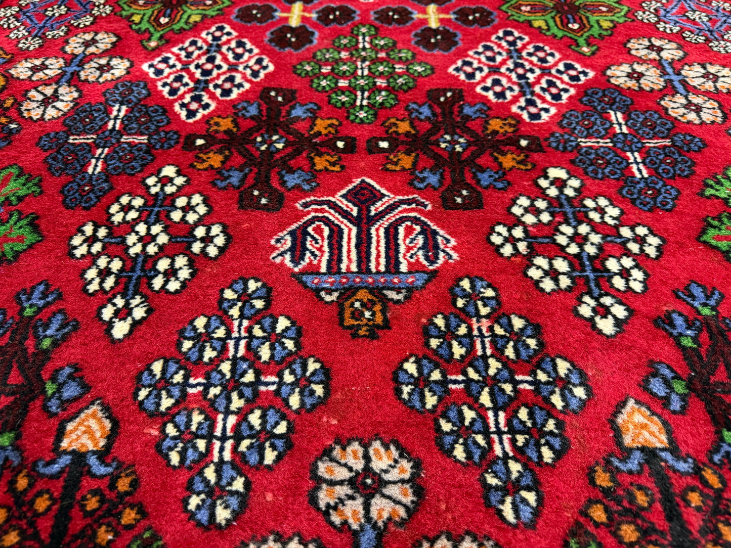 4’2”x13’3” Hand-Knotted Wool Joshaghan Persian Runner 4x13 Handmade Red Carpet