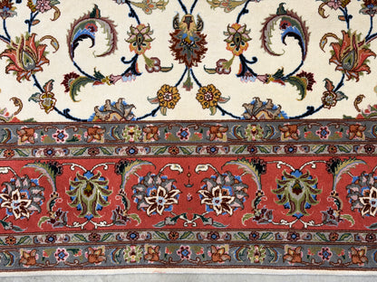 Hand-Knotted 60 Raj Persian Tabriz Rug - 6'9"x8'1"