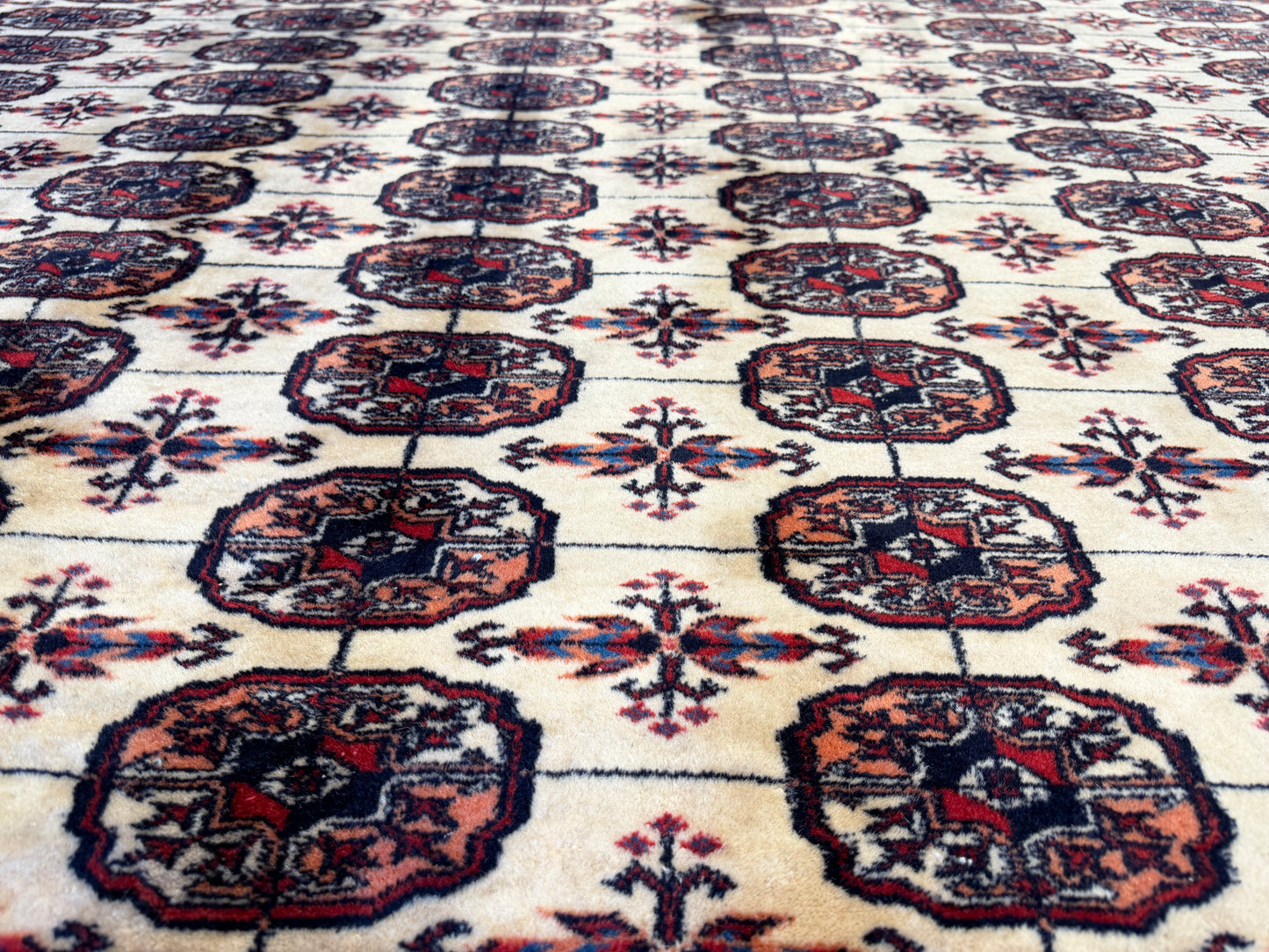 8’2”x10’2” Hand-Knotted Wool Bokhara Area Rug