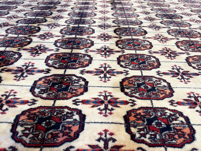 8’2”x10’2” Hand-Knotted Wool Bokhara Area Rug