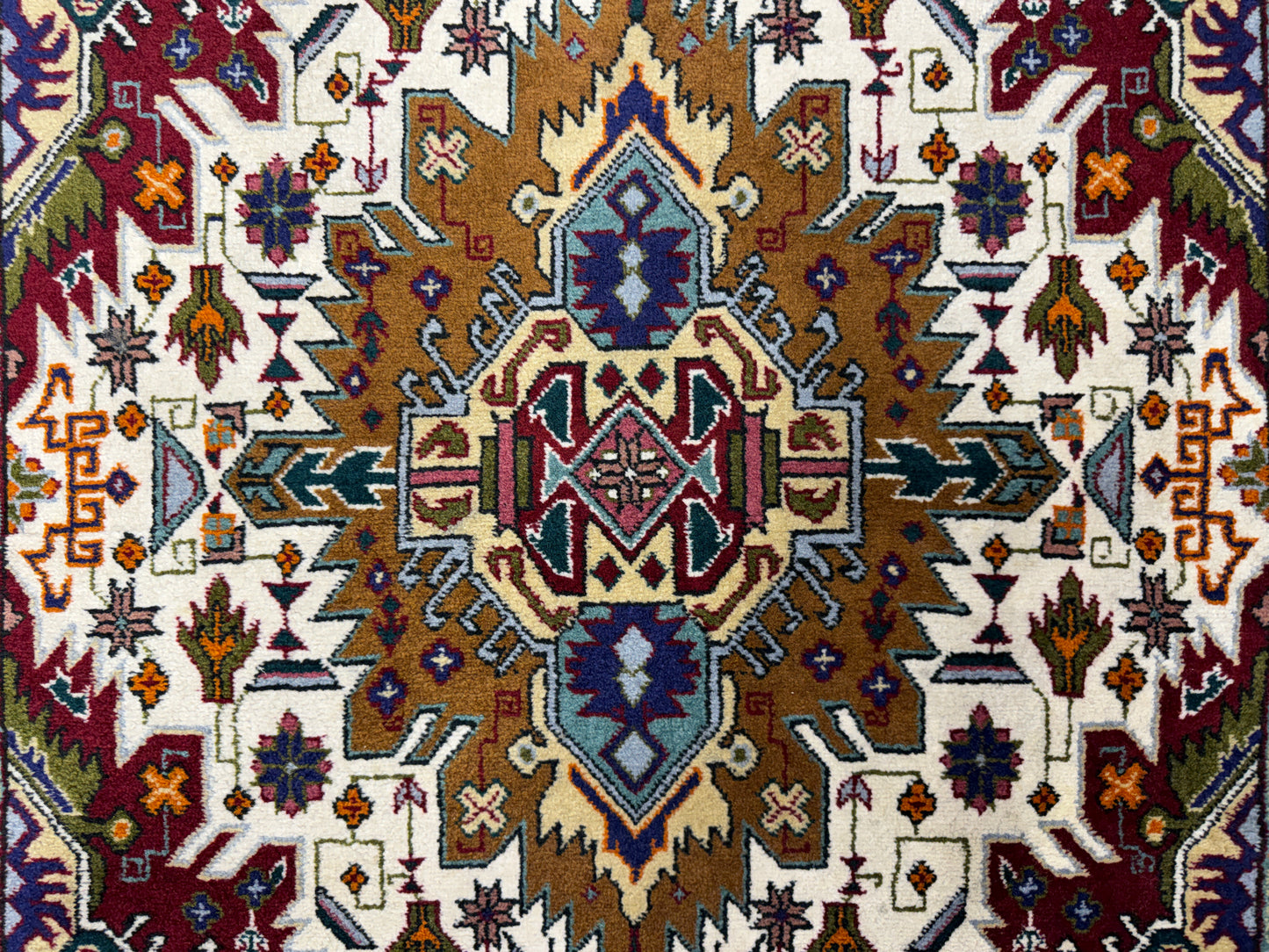 Hand-Knotted Persian Tabriz Heriz Rug - 3’3”x5’3”