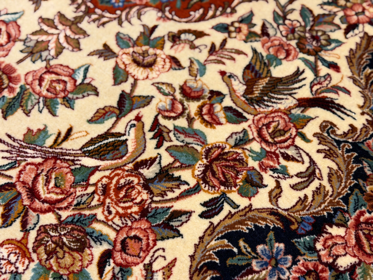 Hand-Knotted Persian Sarouk Rug - 4’5”x6’6”