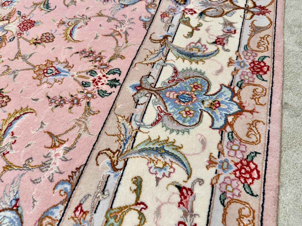 Hand-Knotted Persian Tabriz 70 Raj Rug - 5'x7'2"