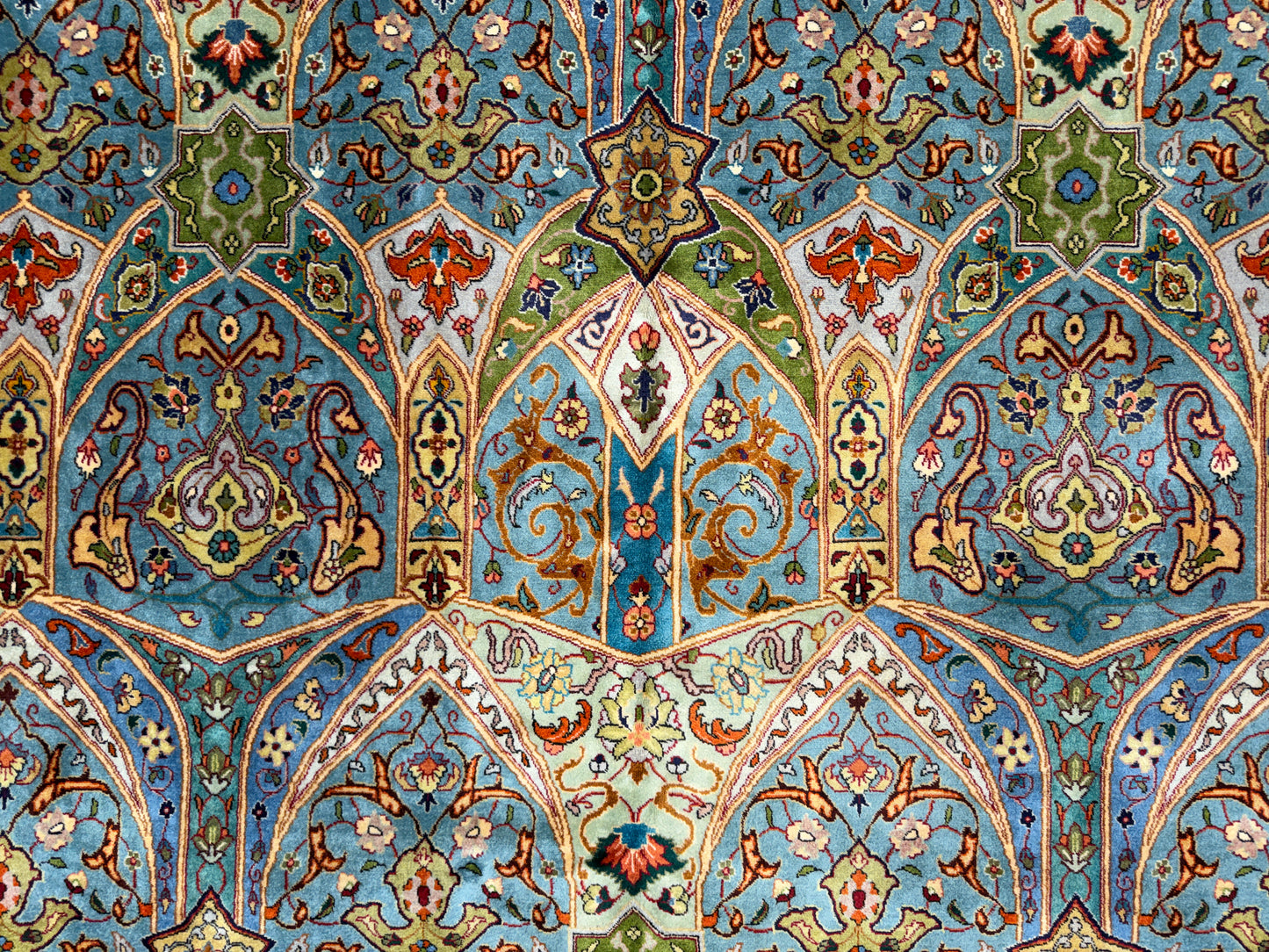 9’10”x13’2” Fine Hand-Knotted Kork Wool Persian Tabriz Rug Handmade All-over Area Carpet