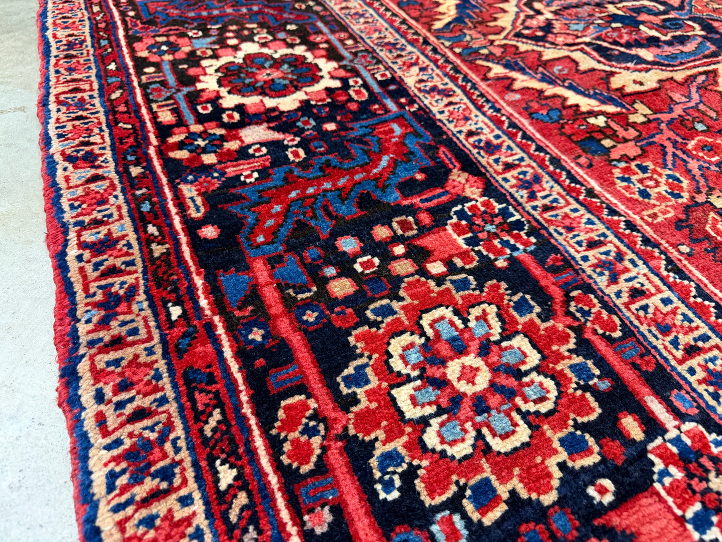 Hand-Knotted Persian Heriz Rug - 9’6”x12’9”