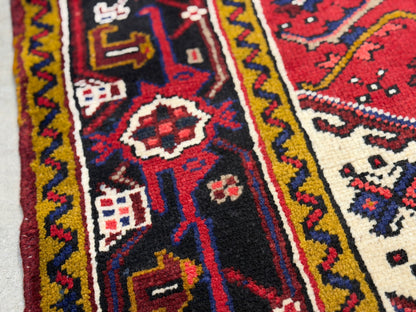 Hand-Knotted Persian Heriz Rug - 5’x6’1”