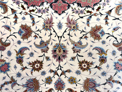 Hand-Knotted 80 Raj Persian Tabriz Rug - Signed Ghadimi - 9’9”x12’11”