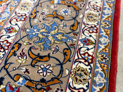 Hand-Knotted Persian Isfahan Rug - 6’11”x9’10”