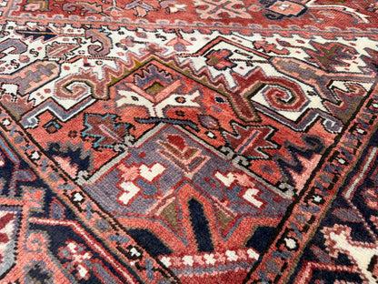 Hand-Knotted Persian Heriz Rug - 8’3”x11’2”