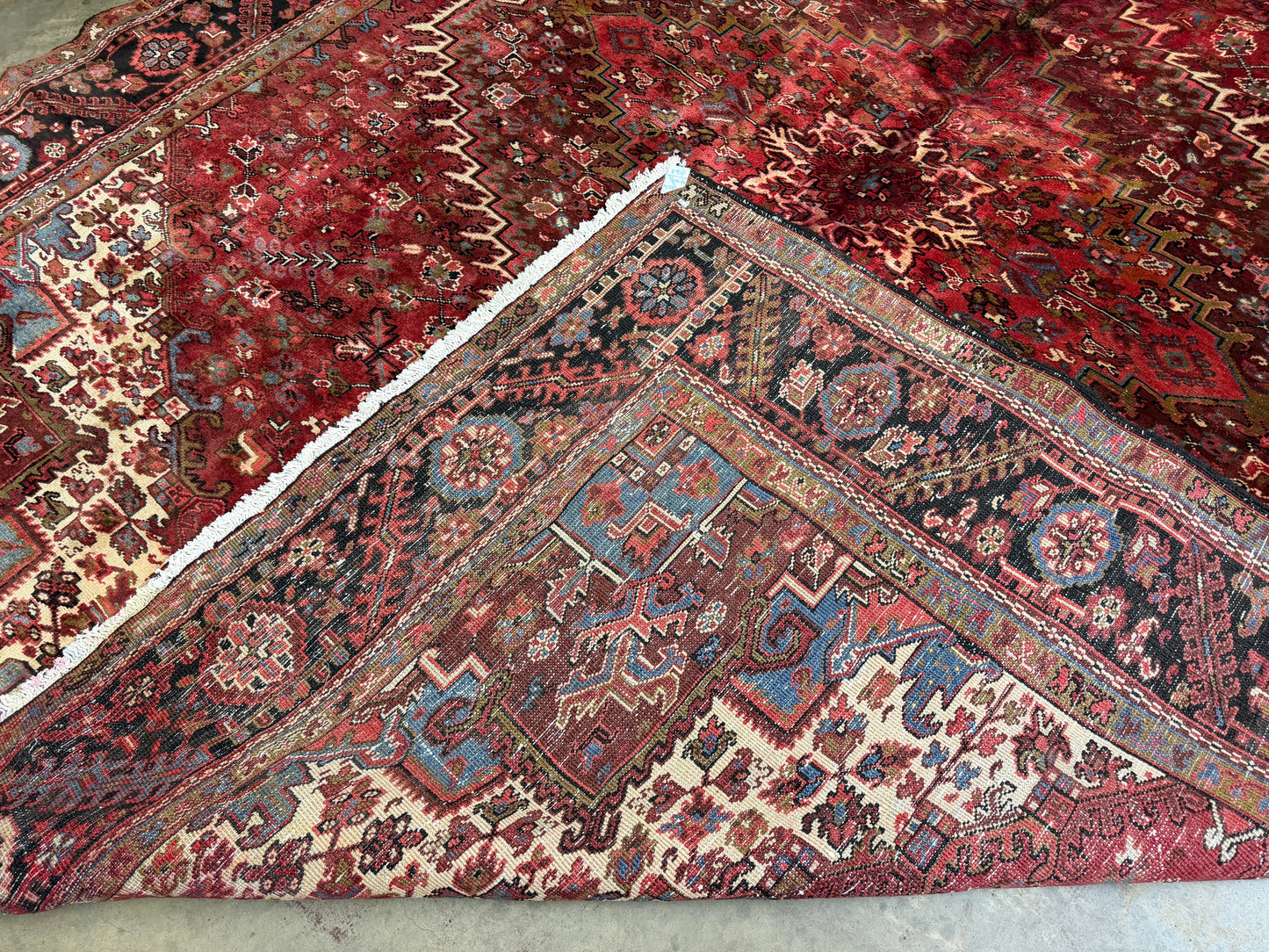 Hand-Knotted Persian Heriz Rug - 10’3”x13’3”