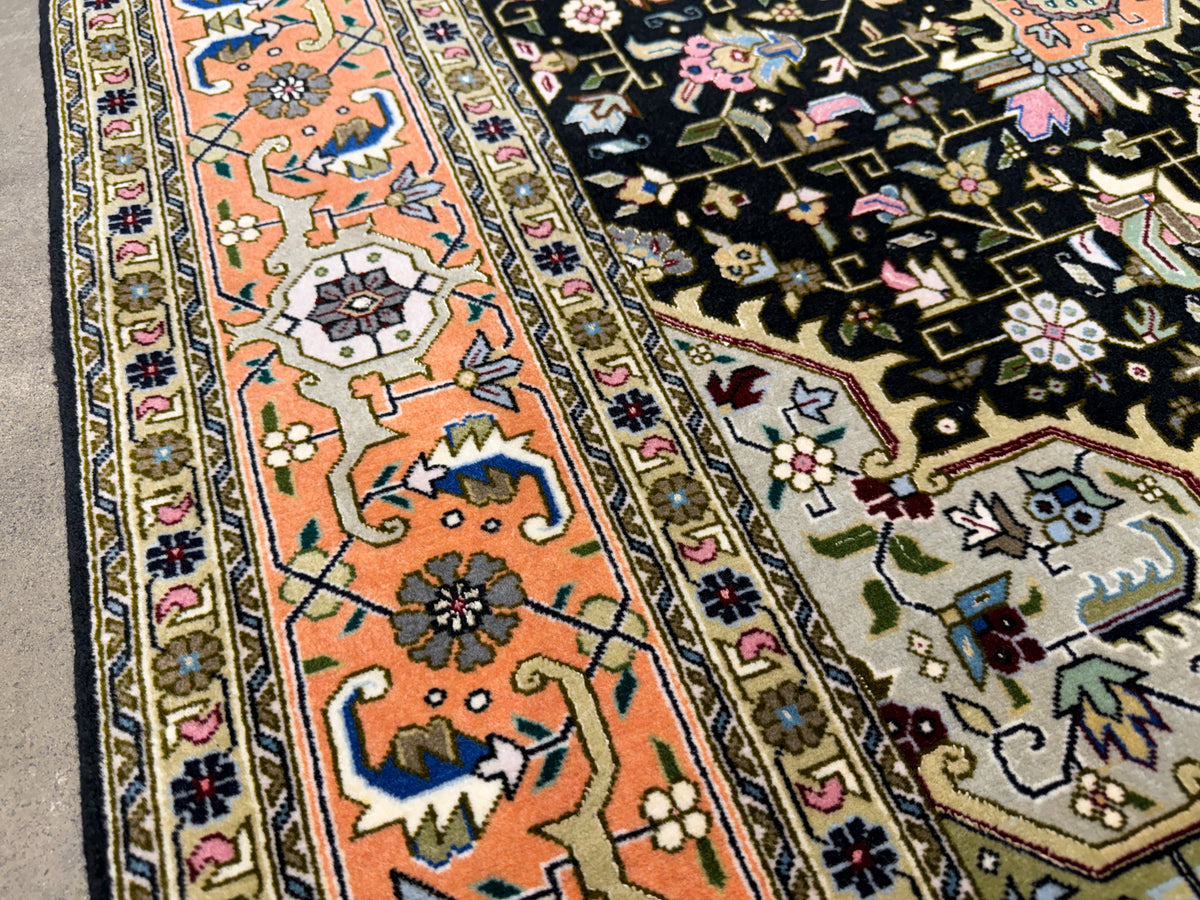 Hand-Knotted Persian Tabriz 60 Raj Rug - 4'11"x6'6"