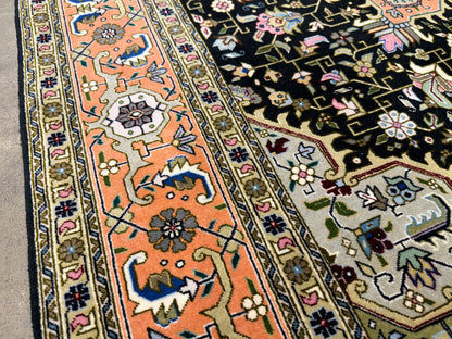 Hand-Knotted Persian Tabriz 60 Raj Rug - 4'11"x6'6"