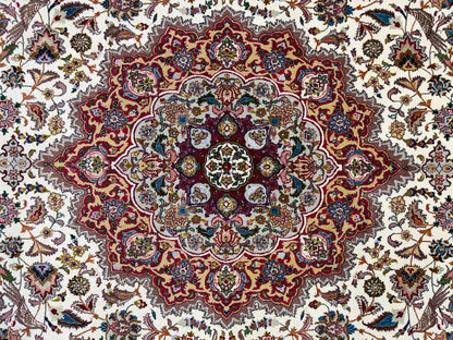Hand-Knotted 60 Raj Persian Tabriz Rug - 9’10”x13’8”