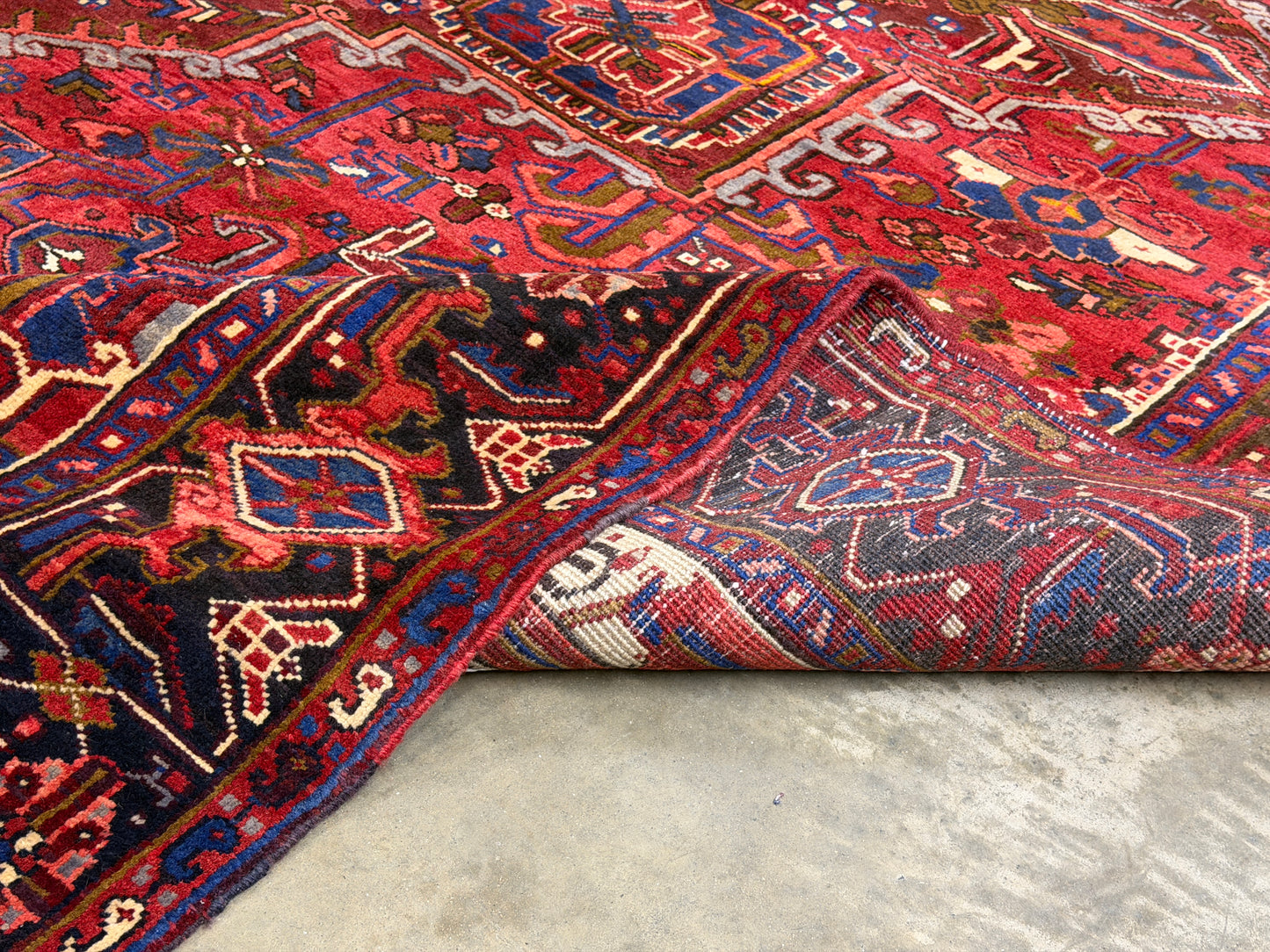 Hand-Knotted Persian Heriz Rug - 9’3”x11’9”