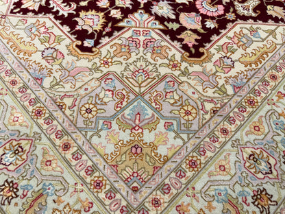 Hand-Knotted 60 Raj Persian Tabriz Rug - 5'x7'1"