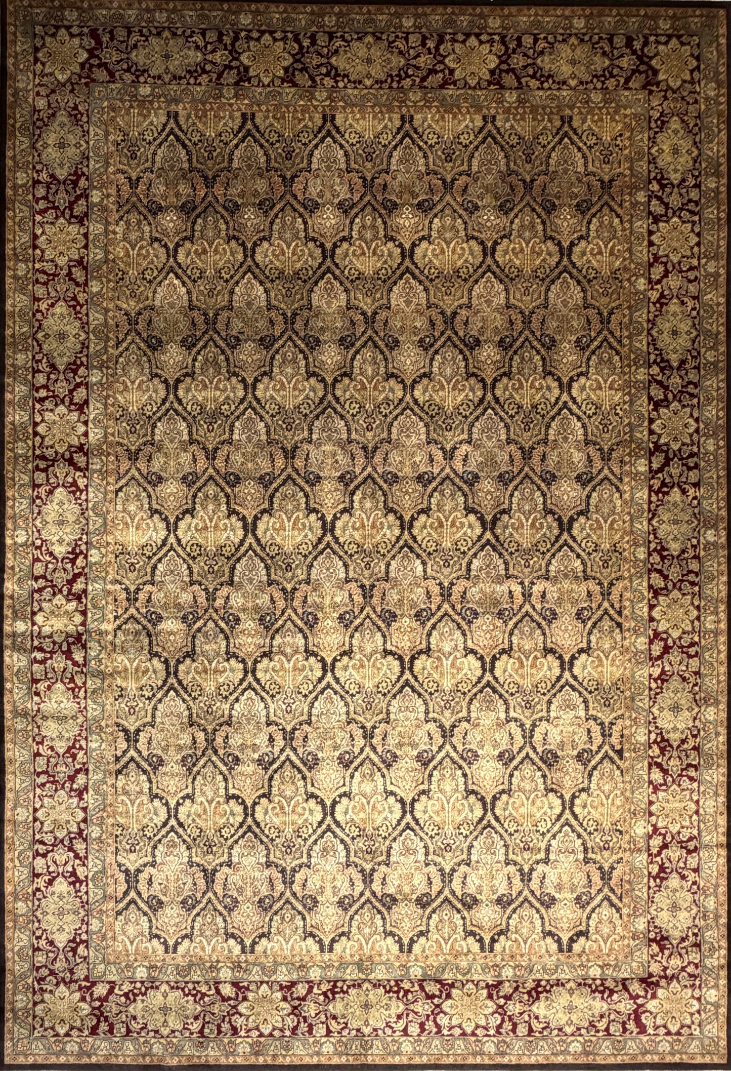 9’7”x13’11” Hand-Knotted Wool PakPersian Area Rug