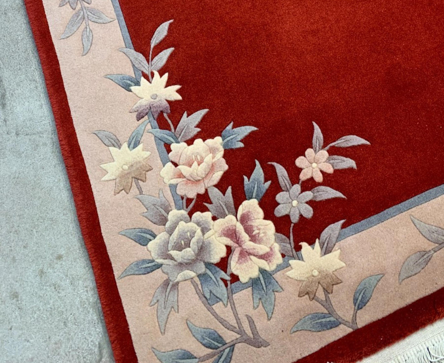 4'x6'2" Hand-Knotted Wool Art-Deco Area Rug - Handmade Carpet 4x6