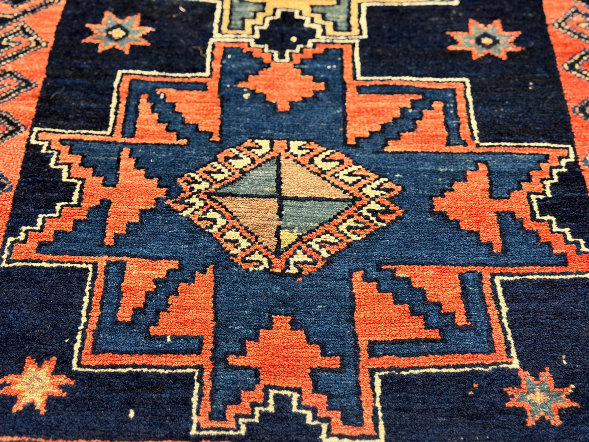 Antique Hand-Knotted Kazak Rug - 4’2”x5’6”