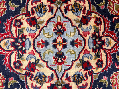 9’6”x12’6” Hand-Knotted Persian Kashan Area Rug