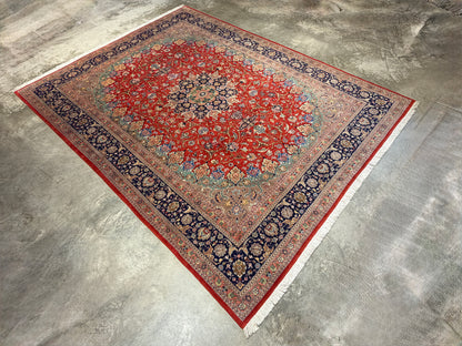Hand-Knotted Persian Tabriz Rug - 9’9”x12’7”