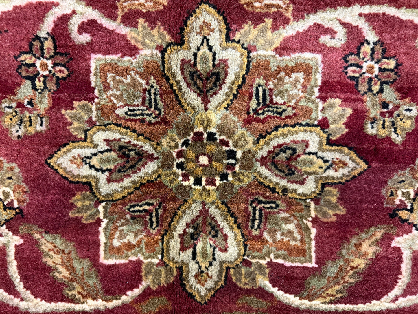 12’1”x15’2” Hand-Knotted Wool Agra Area Rug Handmade All-over Carpet