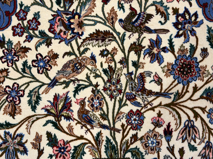 Hand-Knotted Pictorial Persian Isfahan Rug - 3’6”x5’5”