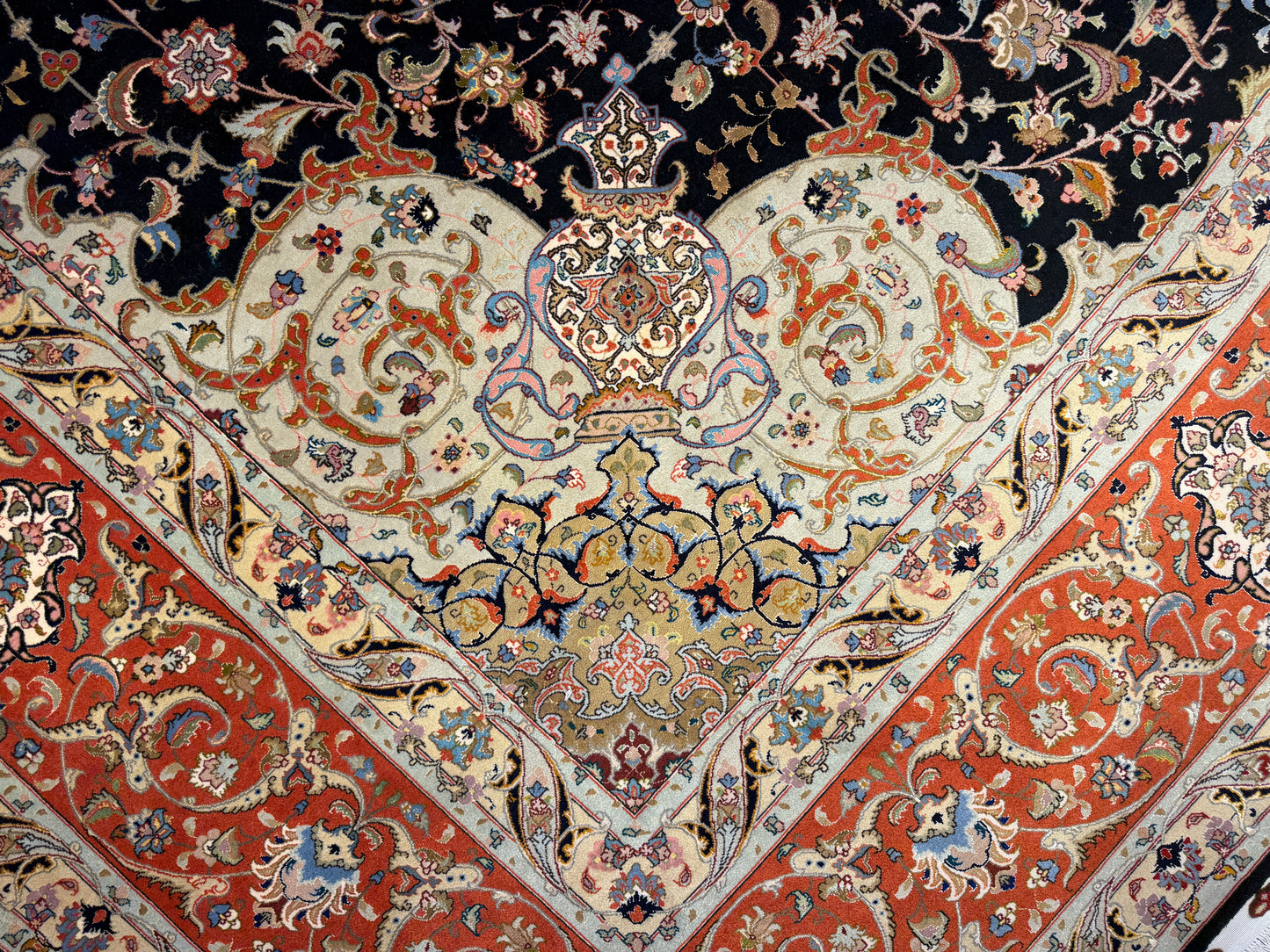 10’x13’ Hand-Knotted 70 Raj Persian Tabriz Rug