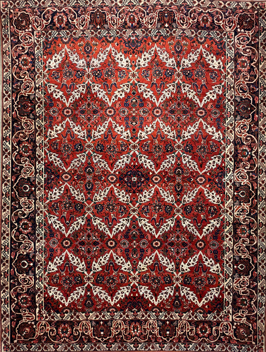 10’5”x14’ Hand-Knotted Persian Bakhtiari Saman Area Rug