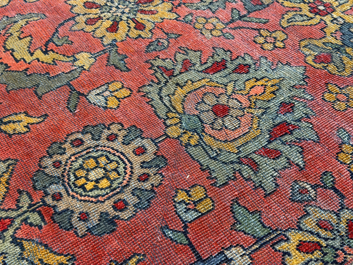 Antique Hand-Knotted Persian Tabriz Rug - 9’x11’7”