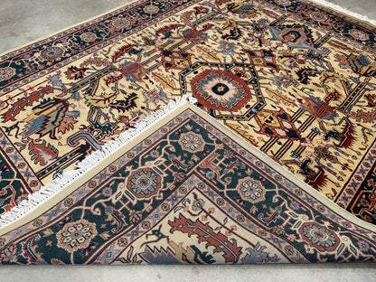 8’x9’11” Hand-Knotted Wool IndoHeriz Area Rug
