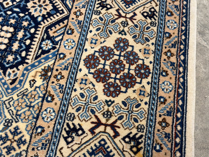Hand-Knotted Persian Nain Rug - 5’2”x8’9”