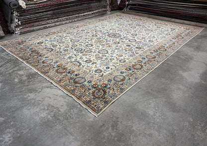 10’5”x14’5” Hand-Knotted Wool All-over Kashane Area Rug - Handmade Carpet 10x14