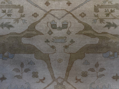 8’1”x9’10” Hand-Knotted Wool Oushak Area Rug