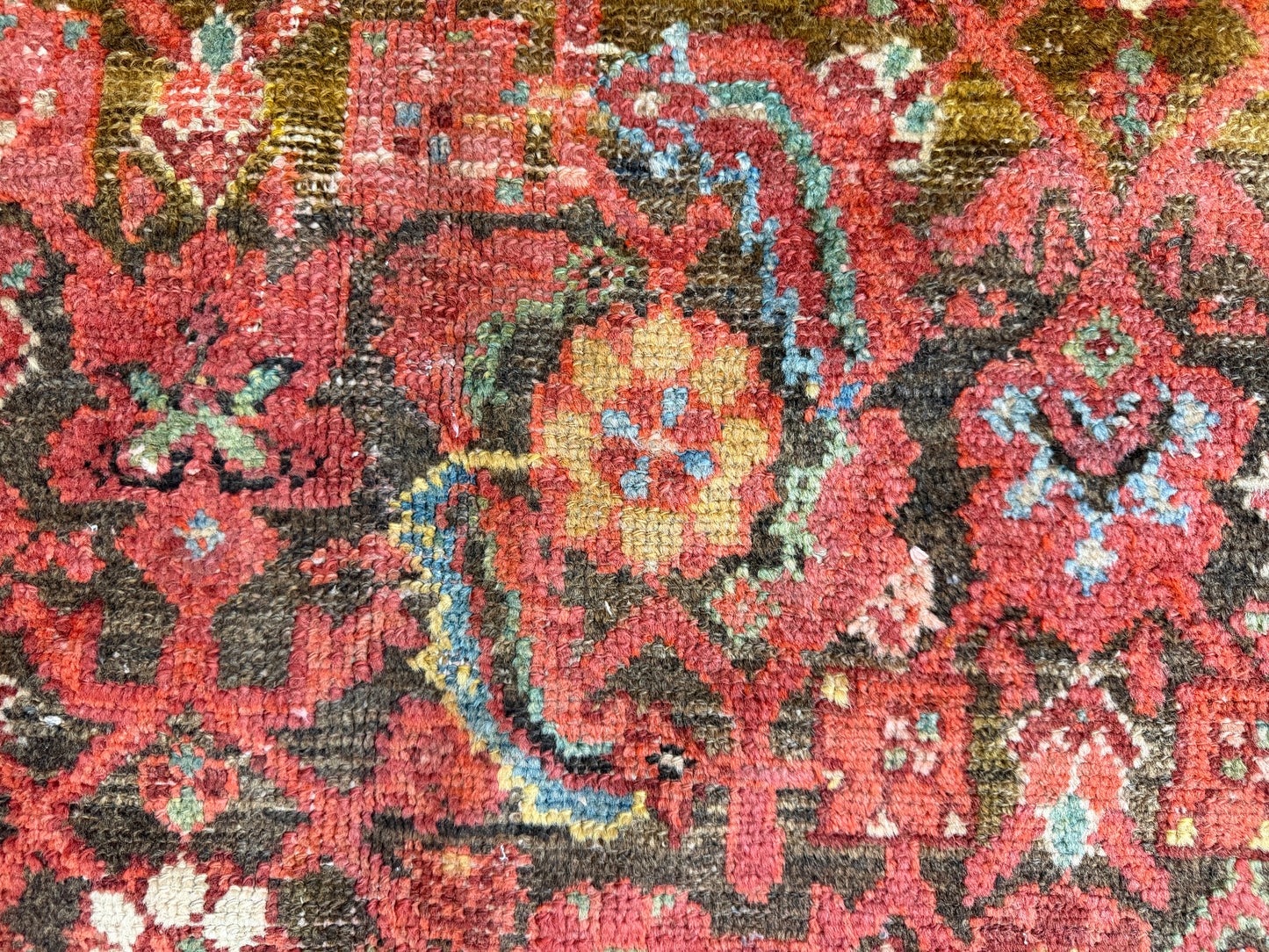 8’x15’4” Antique Hand-Knotted Very Fine Wool Persian Malayer Area Rug
