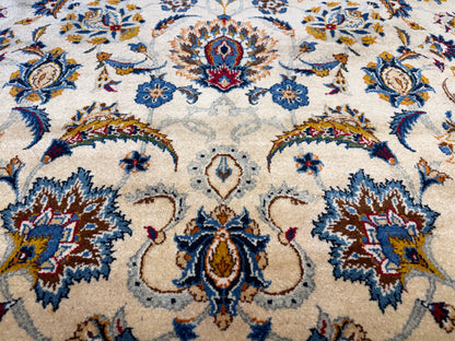 10’6”x14’6” Hand-Knotted Persian Kashan Area Rug