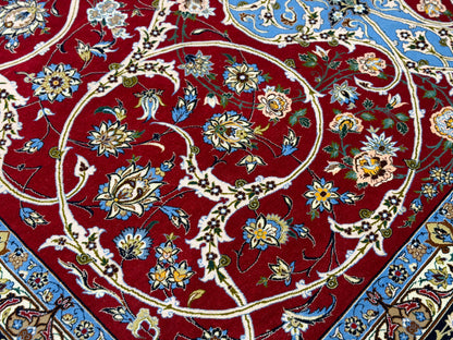 Hand-Knotted Persian Isfahan Rug - Signed Asachi - 6'10"x10'4"