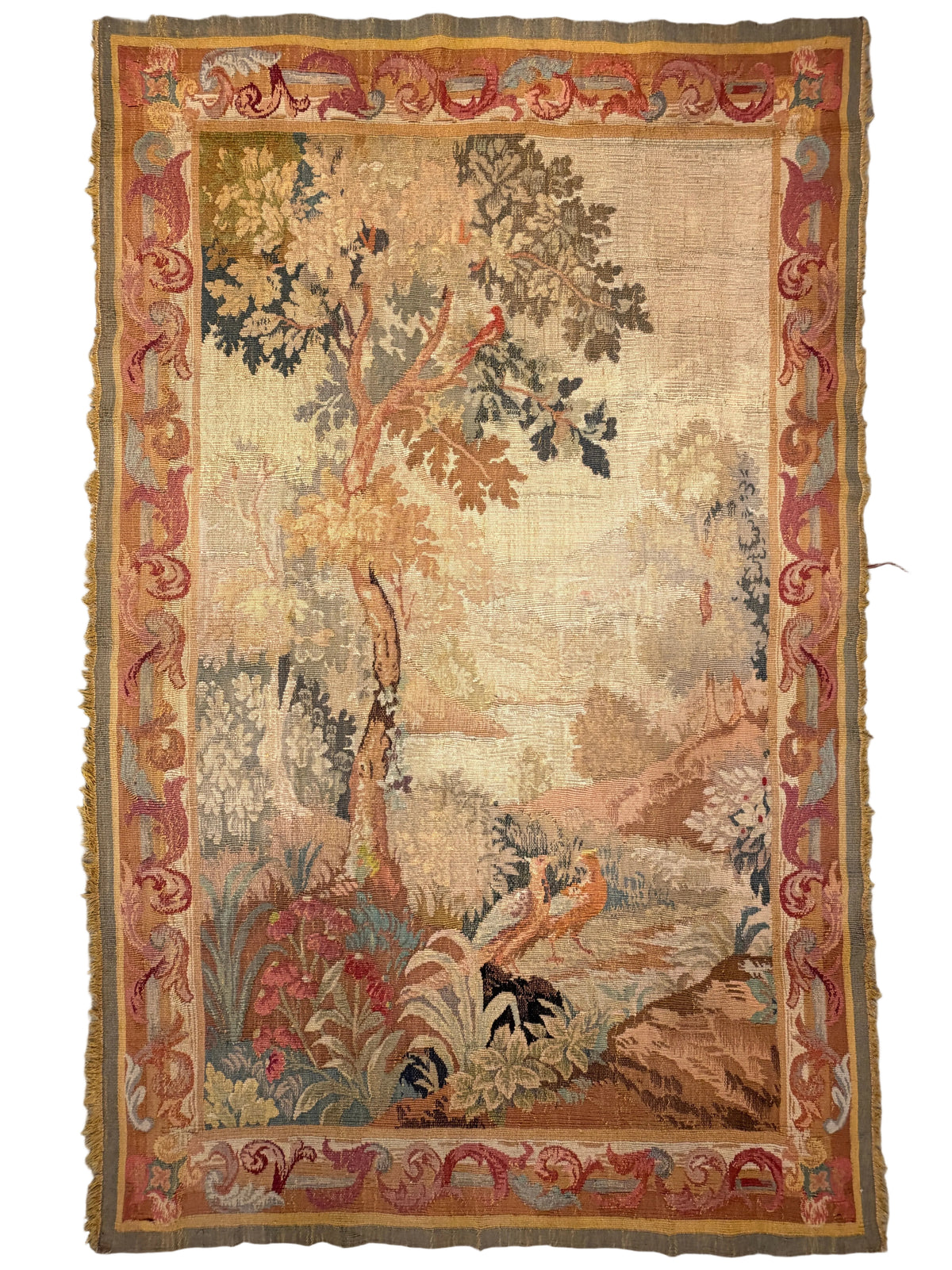 Antique Handmade French Tapestry - 4'4”x6'11”