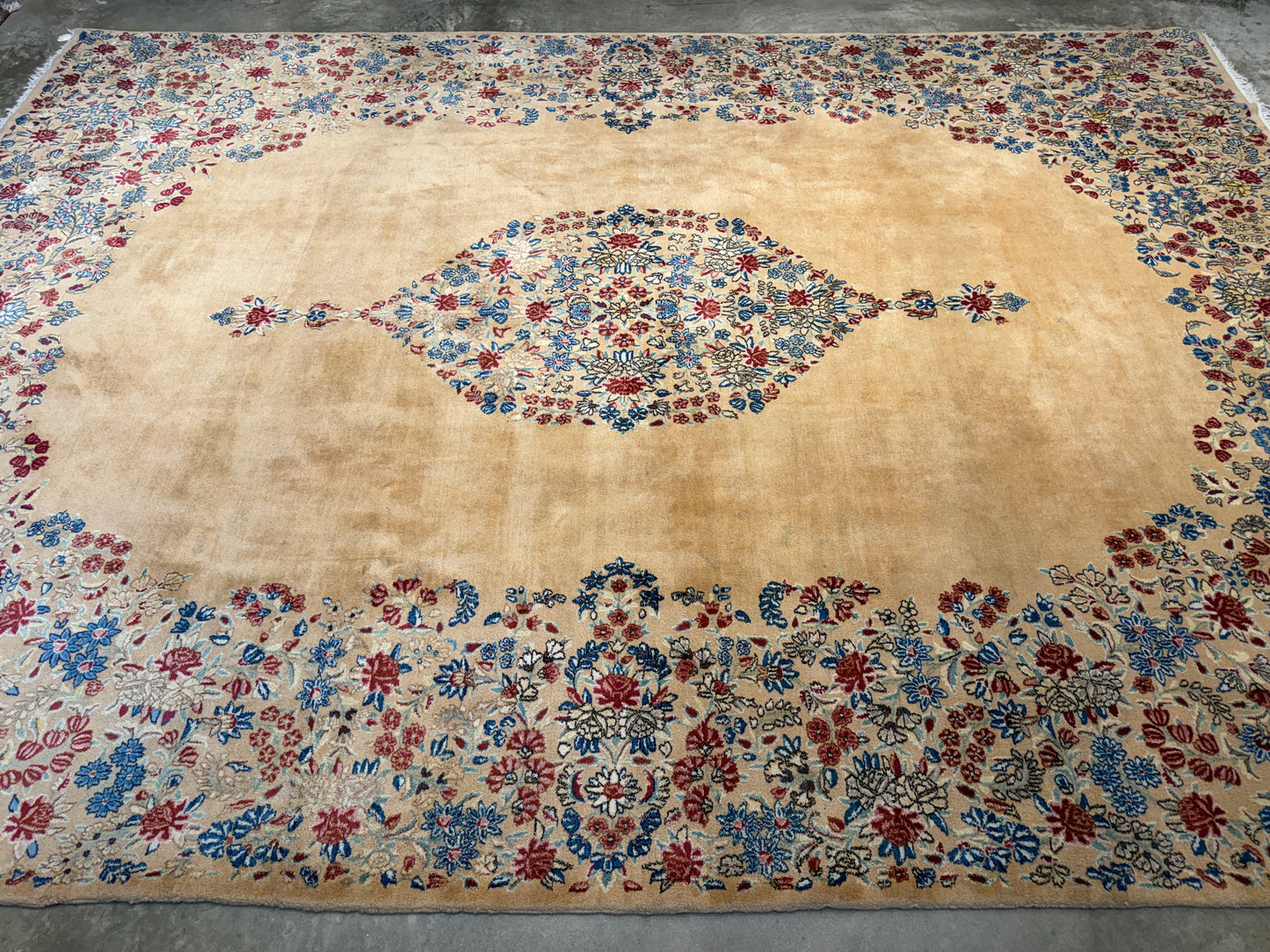 10’x13’ Hand-Knotted Persian Kerman Area Rug