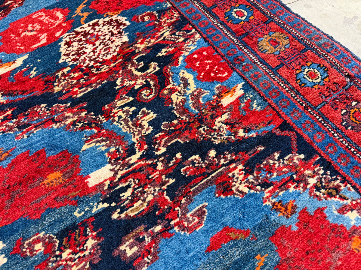Hand-Knotted Persian Senneh Rug - 4'9"x10'