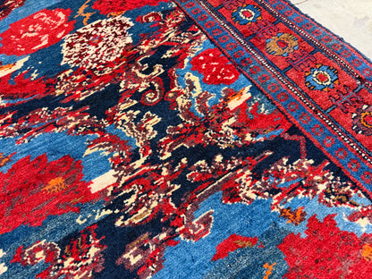 Hand-Knotted Persian Senneh Rug - 4'9"x10'